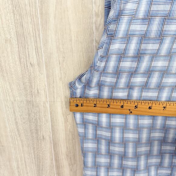 Tommy Bahama Shirt Men's Medium Geometric Collared Silk Cotton Blend Button Up - Picture 9 of 10